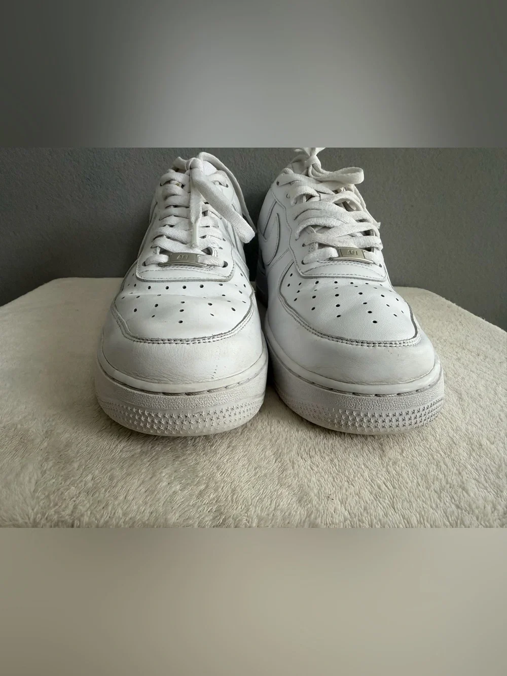 Nike Air Force 1 '07 Low s12 Men’s Triple White Lace-Up Sneakers CW2288-111